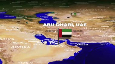 Abu Dabi 'den Belgrad' a uçuş, bayrak iğneli SERBIA