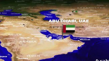 Abu Dabi, UAE 'den Bissau' ya, Guinea BISSAU 'dan bayrak iğneleriyle