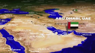 Abu Dabi 'den Belmopan' a, Belize 'ye bayrak iğneleriyle uçuş.