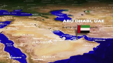 Abu Dabi 'den Bogot' a uçuş, bayrak iğneli COLOMBIA