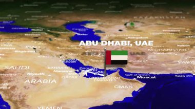 Abu Dabi 'den Brüksel' e uçuş, bayrak iğneli Belçika