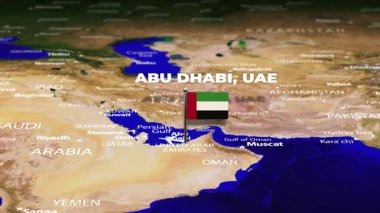 Abu Dabi 'den Kahire' ye uçuş, bayrak iğneli EGYPT