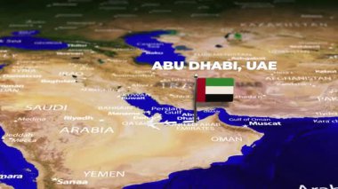 Abu Dabi 'den Dakar' a uçuş, bayrak iğneli SENEGAL