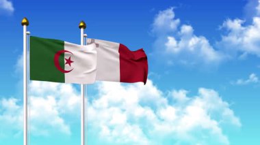 Alfa kanalıyla birlikte kutupta ALGERIA ve MALTA bayrakları dalgalanıyor