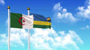 Kutupta alfa kanalıyla birlikte ALGERIA ve Rwanda bayrakları dalgalanıyor