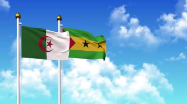 Alfa kanalıyla birlikte kutupta ALGERIA ve SAO TOME bayrakları sallanıyor