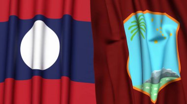 LAOS ve Westindies bayrakları