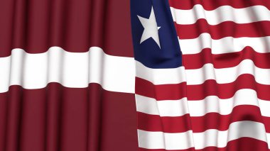 LATVIA ve LİBERYA Bayrakları