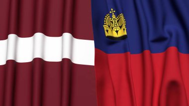 LATVIA ve LİECHTENSTEIN Bayrakları
