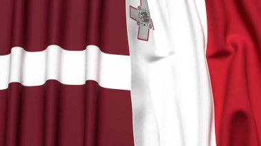 LATVIA ve MALTA bayrakları
