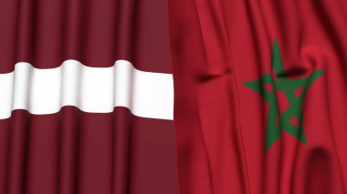 LATVIA ve FOCCO bayrakları