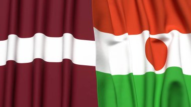 LATVIA ve NIGER Bayrakları