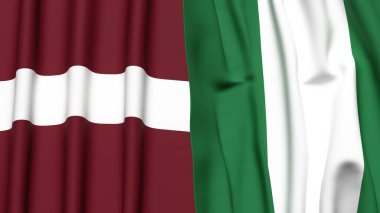 LATVIA ve NIGERIA bayrakları