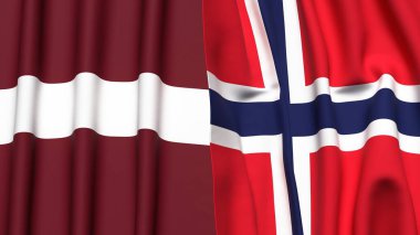 LATVIA ve NORYON Bayrakları