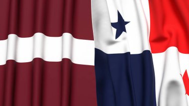 LATVIA ve Panama bayrakları