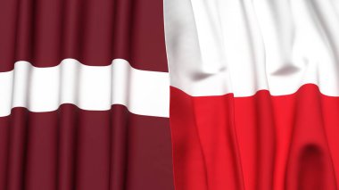 LATVIA ve POLAND Bayrakları