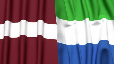 LATVIA ve SIERRA LEON Bayrakları