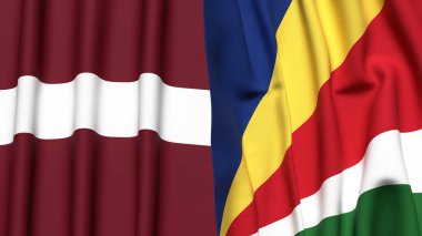 LATVIA ve SEYCHELLES bayrakları