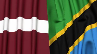 LATVIA ve TANZANIA Bayrakları