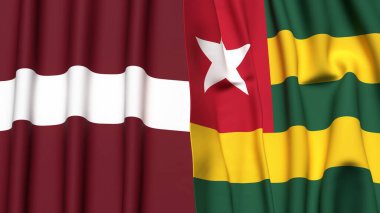 LATVIA ve TOGO bayrakları