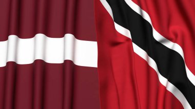 LATVIA ve TRINIDAD Bayrakları