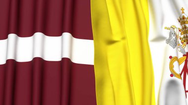 LATVIA ve VATİKAN Bayrakları