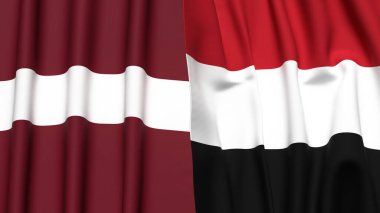 LATVIA ve YEMEN Bayrakları