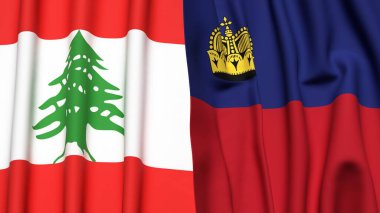 LEBANON VE LİECHTENSTEIN Bayrakları