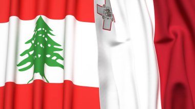 LEBANON ve MALTA Bayrakları