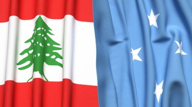 LEBANON ve MICRONEZYA Bayrakları