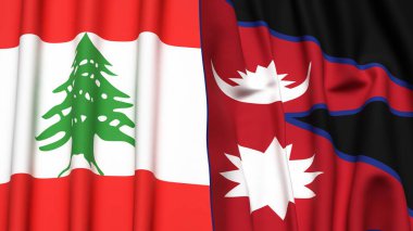 LEBANON ve NEPAL Bayrakları