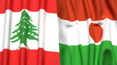 LEBANON VE NIGER Bayrakları