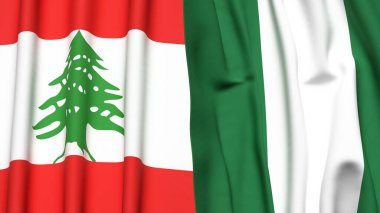 LEBANON ve NİGERYA Bayrakları