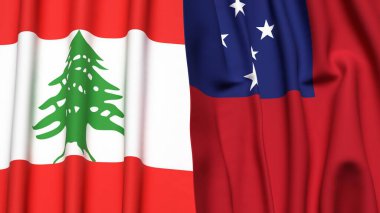 LEBON ve SAMOA Bayrakları