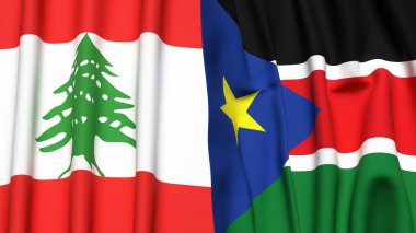 LEBON VE GÜNEY SUDAN Bayrakları