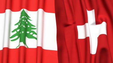 LEBANON VE SWitzERLAND Bayrakları