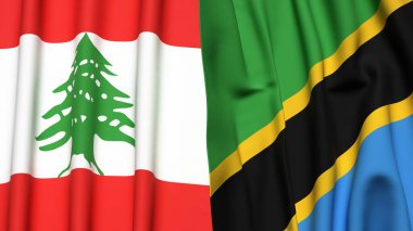 LEBANON ve TANZANIA Bayrakları