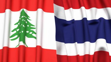 LEBANON ve THAILAND Bayrakları