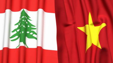 LEBANON VE VİETNAM Bayrakları