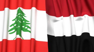 LEBANON VE YEMEN Bayrakları