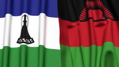 LESOTHO ve MALAWI Bayrakları