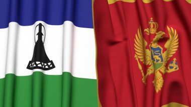 LESOTHO ve MonteneGRO Bayrakları