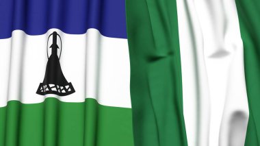 LESOTHO ve NİGERYA Bayrakları