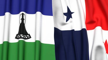 LESOTHO ve Panama Bayrakları