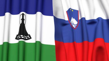 LESOTHO ve SLOVENYA Bayrakları