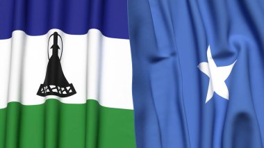 LESOTHO ve SOMALYA Bayrakları