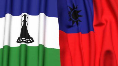 LESOTHO ve Tayvan Bayrakları