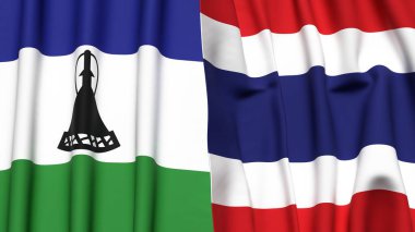 LESOTHO ve THAILAND Bayrakları