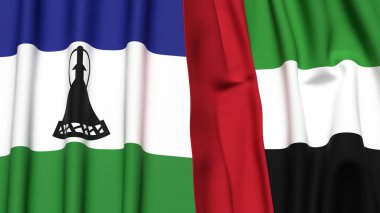 LESOTHO ve BAE Bayrakları