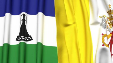 LESOTHO ve VATİKAN Bayrakları